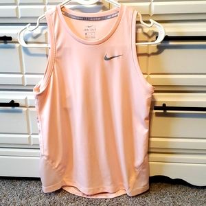 Nike Dri-Fit Running Tank in Blush, Size XS